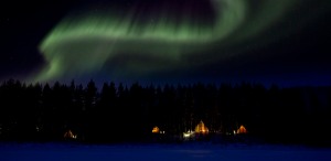 Aurora Safari Camp, with Auroras above it, February 2013. Hoping for a good Stargazing and Aurora season.